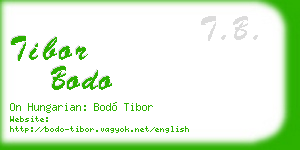 tibor bodo business card